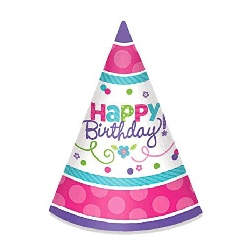 48 Pcs TradeMart Inc Paper Cone Hats 253849 Multi color Collection Birthday 